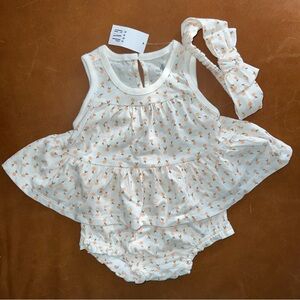 GAP Baby Peaches Dress, Bloomers & Headband, 3-6mo - NEW